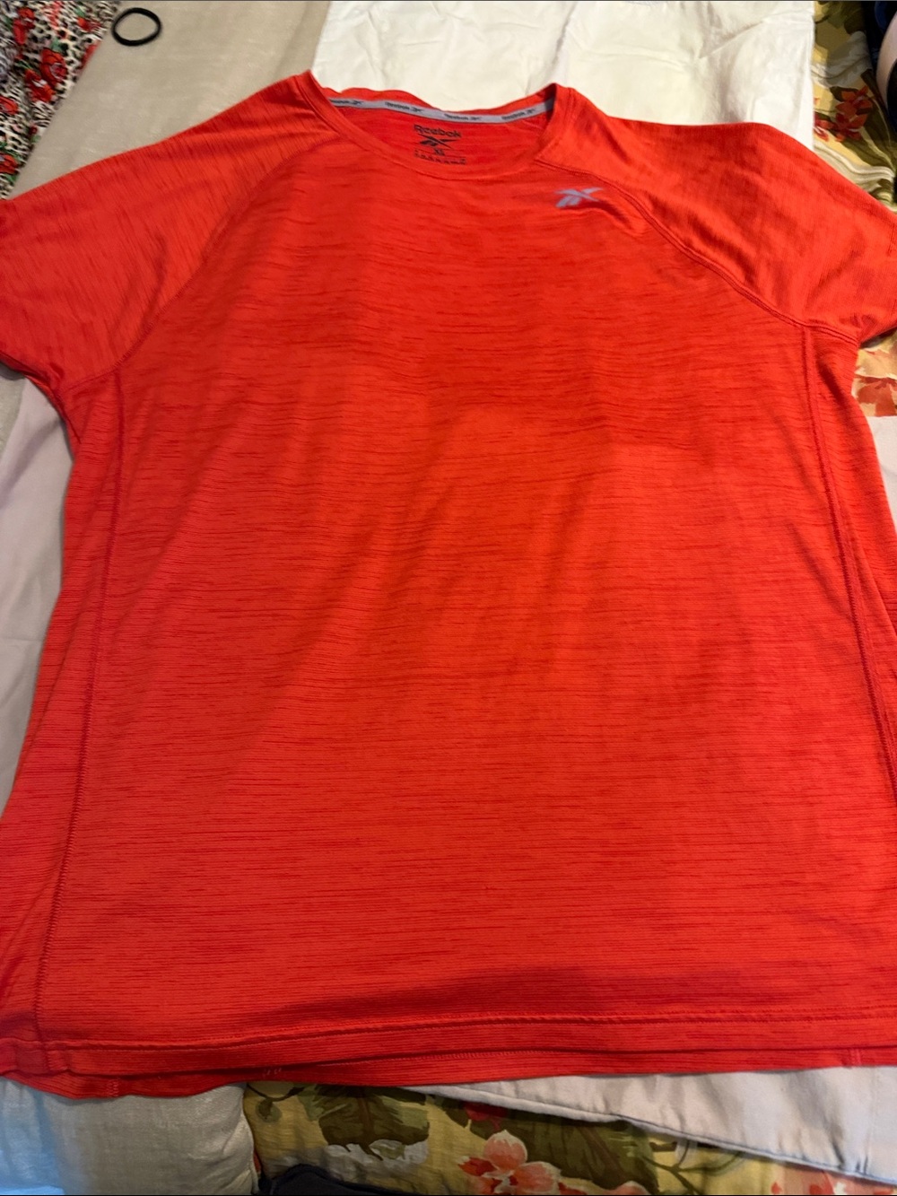 Reebok Men’s Bright Red Heather Short-Sleeve Performance Tee